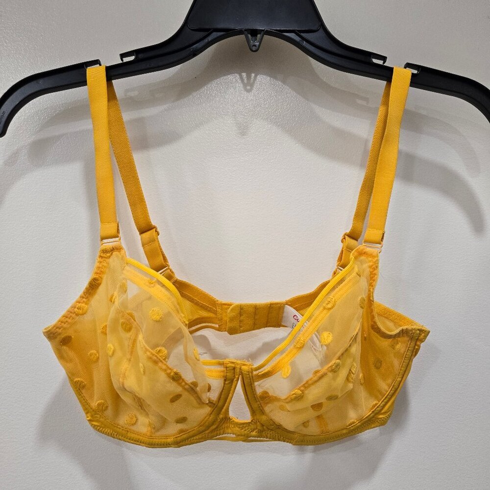 Curvy Kate Yellow Lace Bra Size 30G